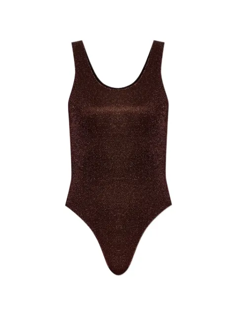 Oséree sparkle finish swimsuit Brown LIS250LUREX