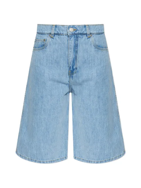 Coperni logo-plaque shorts Blue COPP86F2056