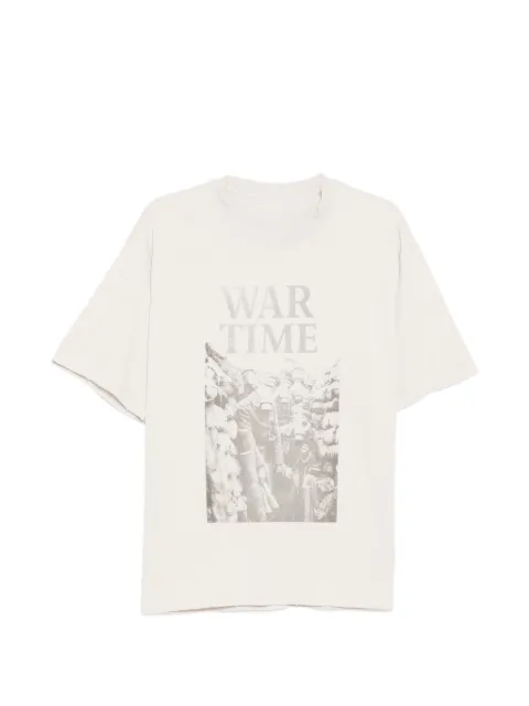 WARMAN cotton printed T-shirt Neutrals WM5039