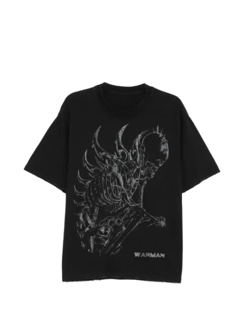 WARMAN graphic print T-shirt Black WM5029