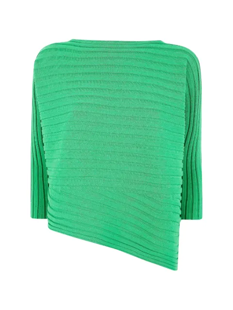 Issey Miyake ribbed top Green IM58KN292