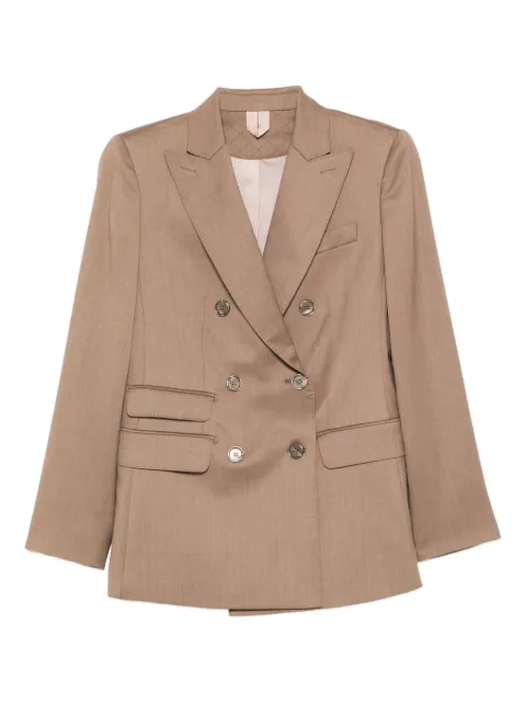 Max Mara double-breasted wool blazer Brown 2611041091600