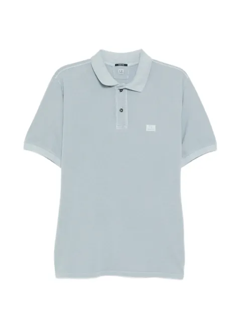 C.P. Company logo-embroidered polo shirt Blue 20CMPL176A005527S809