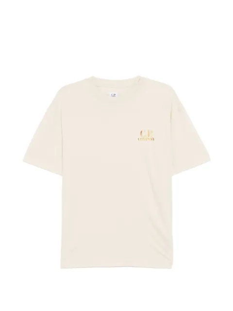 C.P. Company logo-print T-shirt Neutrals 20CMTS143A110579W114