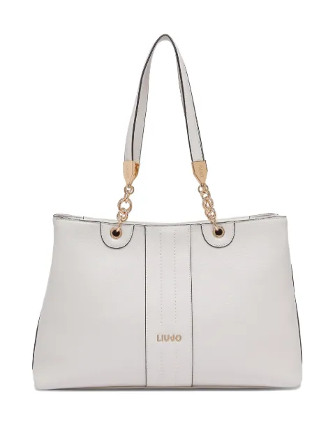 LIU JO medium logo-lettering shoulder bag White AA6104E1109X0459