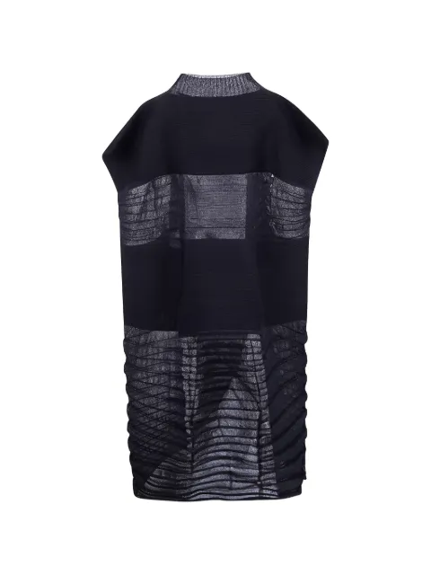 Issey Miyake pleated high-neck dress Black IM58KH310