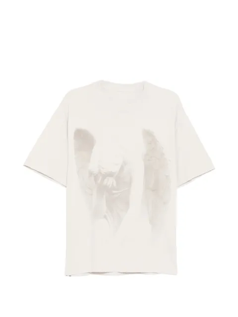 WARMAN cotton printed T-shirt Neutrals WM5040