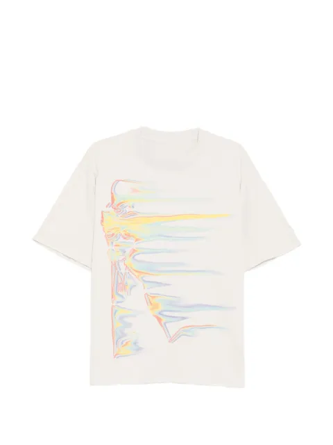 WARMAN cotton printed T-shirt Neutrals WM5041