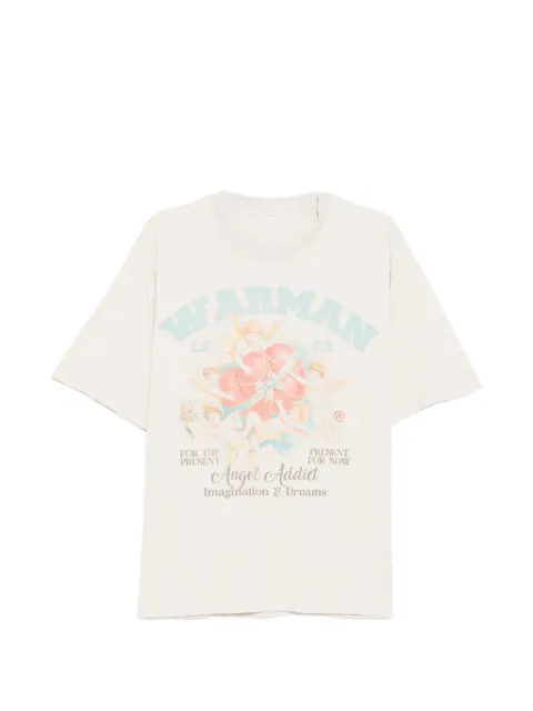 WARMAN printed T-shirt Neutrals WM5043