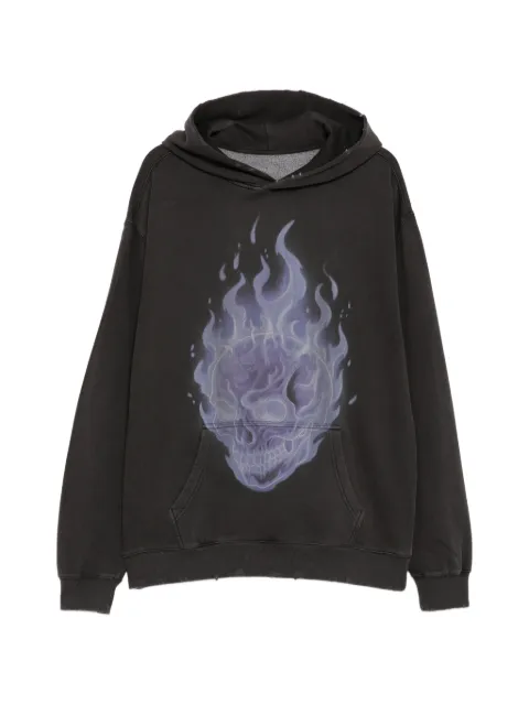 WARMAN skull printed hoodie Black WM5049HOD