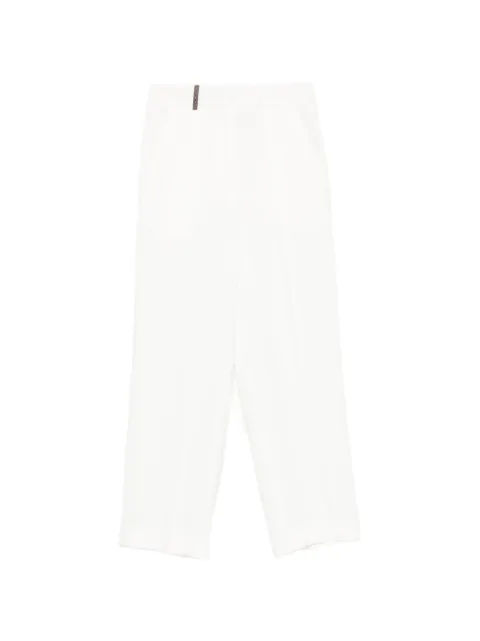 Peserico side-pocket cropped trousers White A0457301972