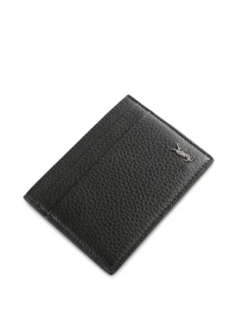 Saint Laurent Cassandre-appliqué cardholder Black 847951AAELP