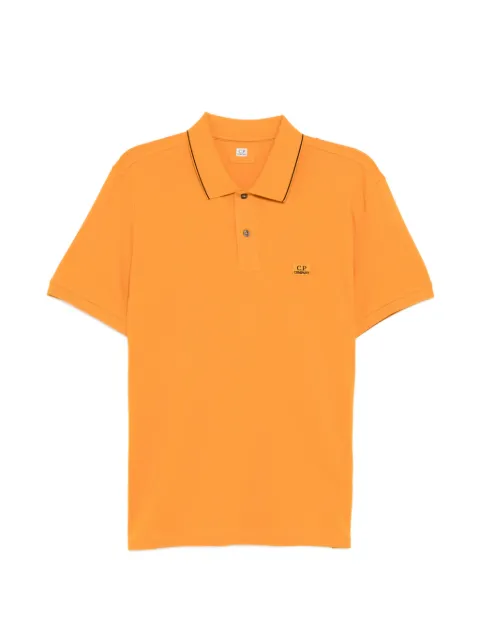 C.P. Company logo-embroidered polo shirt Orange 20CMPL722A005263W436