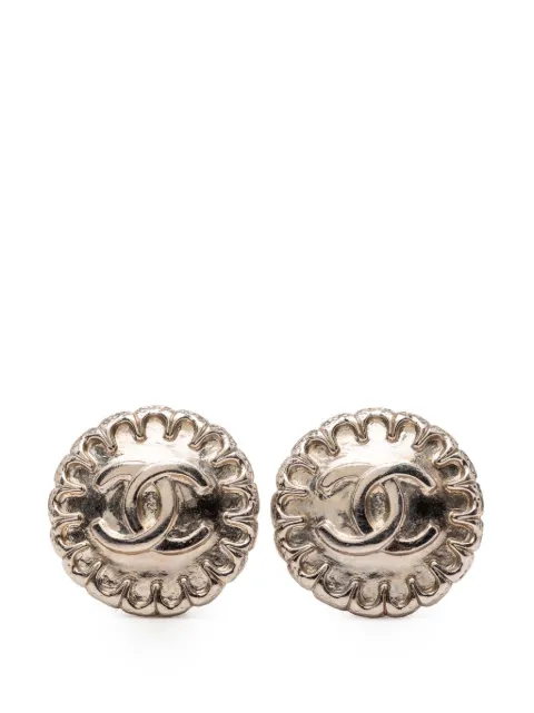 CHANEL Pre-Owned 1997 CC Silver Plated Clip on Earrings costume earrings Silver XVPIGCNXSJUTJMAU