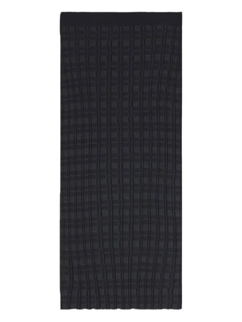 Maison Kitsuné medium grey melange slit skirt Black PW01518KT11700379