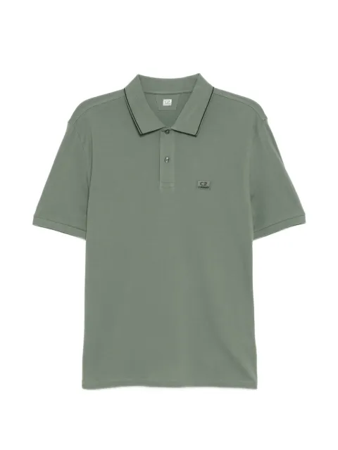 C.P. Company logo-embroidered polo shirt Green 20CMPL722A005263W688