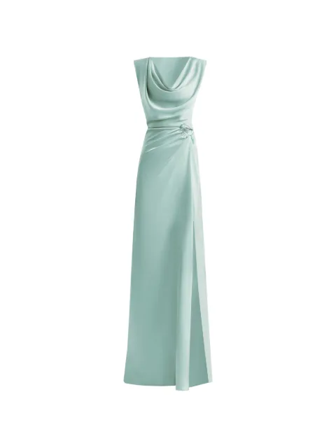 Gemy Maalouf cowl-neck draped dress Green EDR262120LD