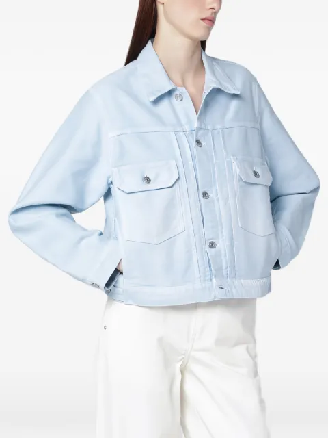 Victoria Beckham chest pocket trucker jacket Blue 1126DJK007017BDE