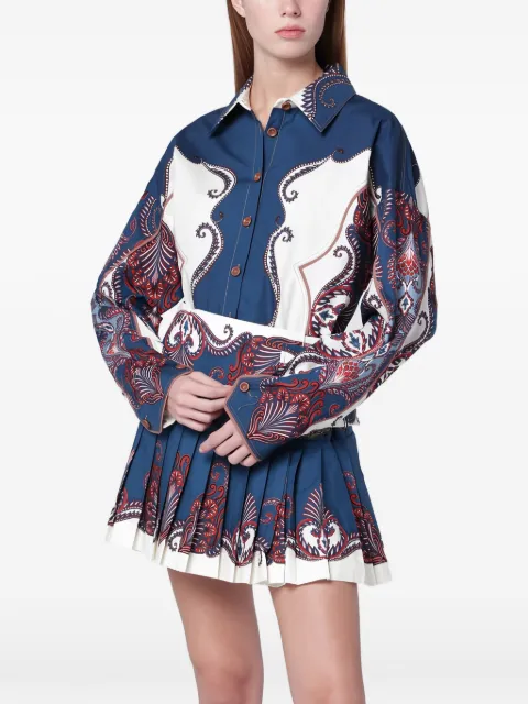 FARM Rio Arabesque long sleeve shirt Blue 344003