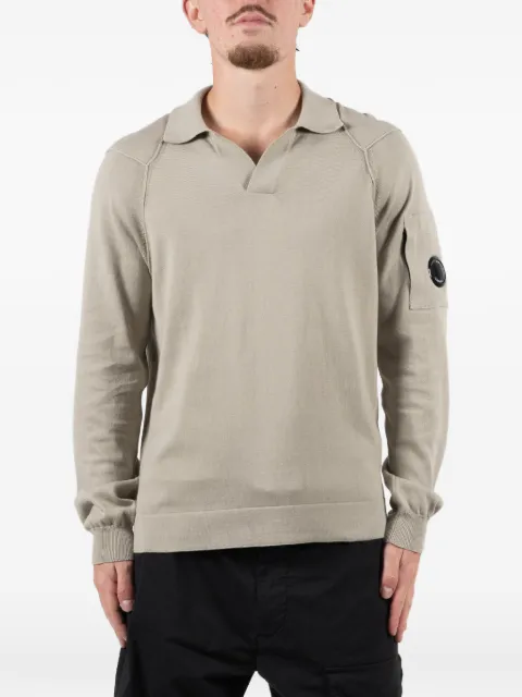 C.P. Company logo-patch sweater Neutrals 20CMKN101A110560A904