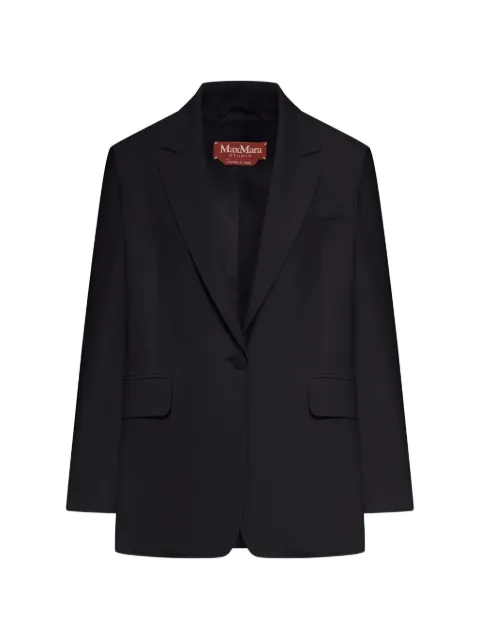 Max Mara single-breasted peak-lapel blazer Black 2616041025600