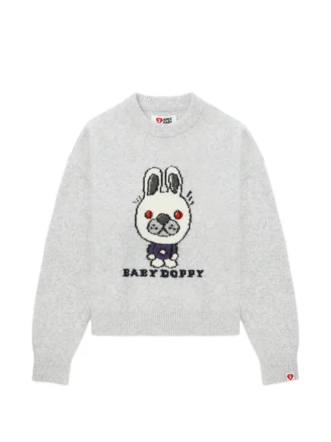 A BATHING APE® graphic knit jumper Grey 00CKNL702312L
