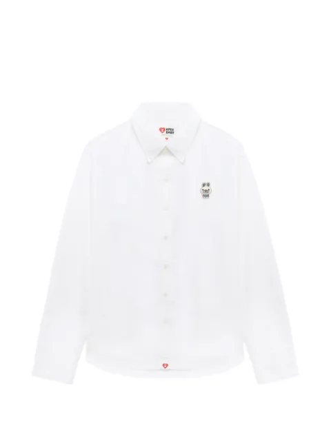 A BATHING APE® buttoned embroidered shirt White 00CSHL702306L