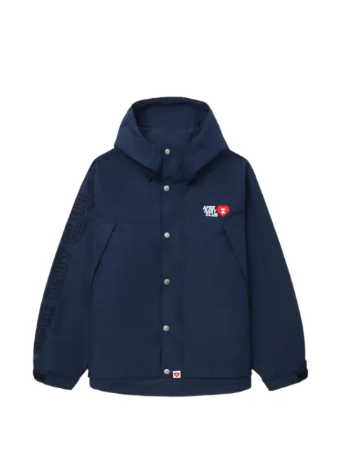A BATHING APE® logo hooded jacket Blue 00CLJL702307L