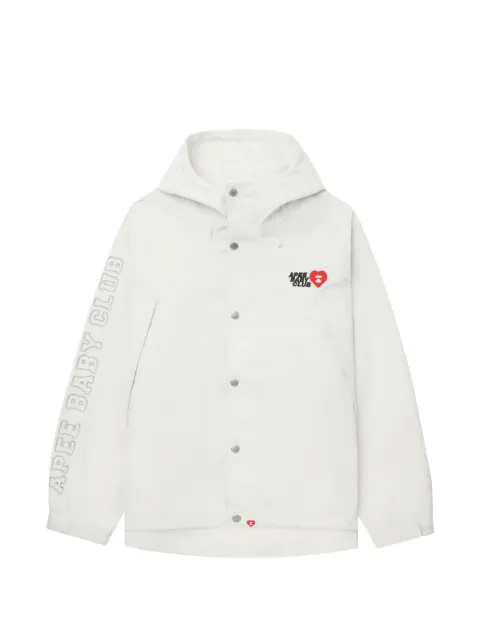 A BATHING APE® hooded logo jacket Neutrals 00CLJL702307L