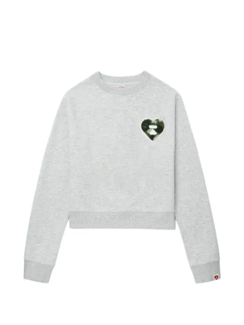 A BATHING APE® camouflage heart patch knitwear Grey 00CSWL702303L