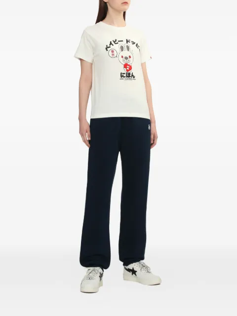 A BATHING APE® embroidered trousers Blue 00CPTL702305L