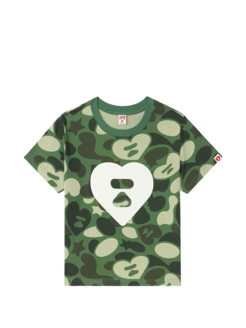 A BATHING APE® camouflage heart T-shirt Green 00CCSL702317L