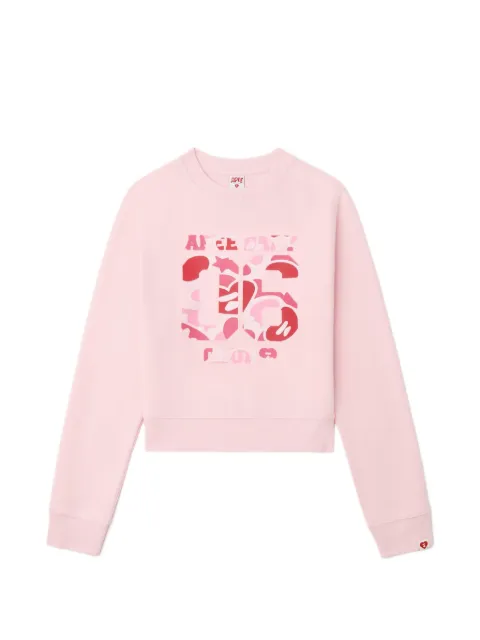 A BATHING APE® camouflage-print crew-neck sweater Pink 00CSWL702312L
