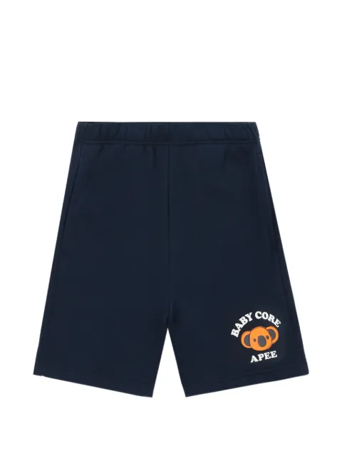 A BATHING APE® logo graphic shorts Blue 00CSPL702304L