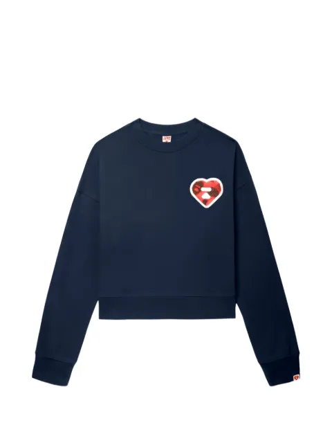 A BATHING APE® heart appliqué top Blue 00CSWL702303L