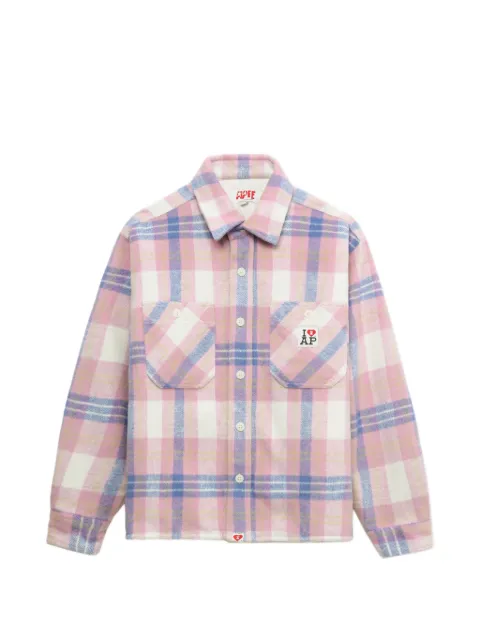 A BATHING APE® pocket plaid shirt Pink 00CHJL702310L