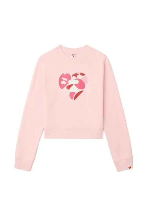 A BATHING APE® heart print top Pink 00CSWL702316L