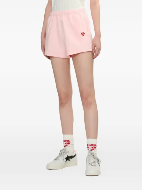A BATHING APE® Apee heart embroidered shorts Pink 00CSPL702302L