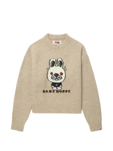 A BATHING APE® cartoon graphic knitwear Neutrals 00CKNL702312L