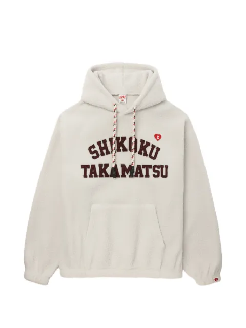 A BATHING APE® appliqué hooded sweater Neutrals 00CPPL702301L