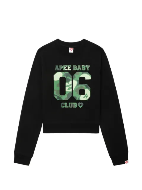 A BATHING APE® camouflage graphic crewneck sweater Black 00CSWL702312L