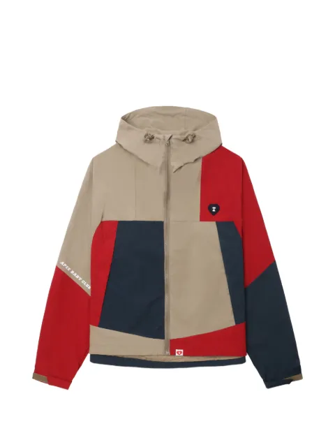 A BATHING APE® colourblock hooded jacket Neutrals 00CLJL702303L