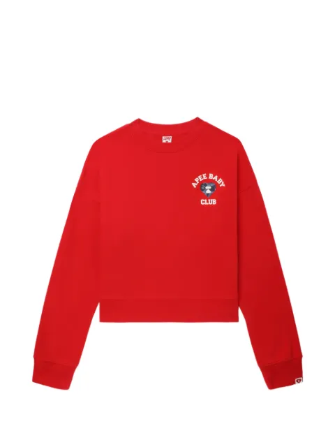A BATHING APE® appliqué cropped sweater Red 00CSWL702317L