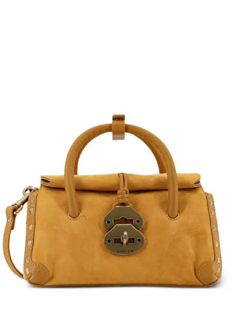 Zanellato Dotta® Baby studded handle leather shoulder bag Neutrals 0708002270000B