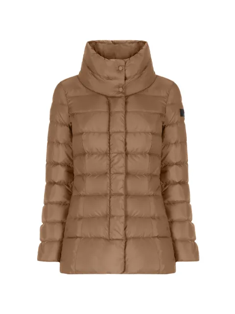 Peuterey high-neck logo patch jacket Neutrals PED545501181967894