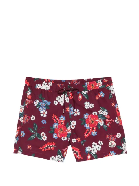 Moncler floral-print swim shorts Red L10912C000015999K