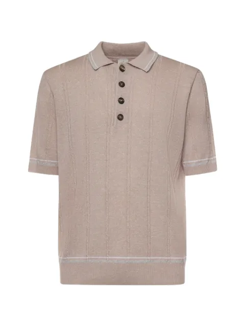 Eleventy stripe-detail polo shirt Neutrals M76MAGM42MAG0M018261301