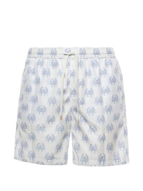 Eleventy crab-print swim shorts White M75BEAM01TES0M26108