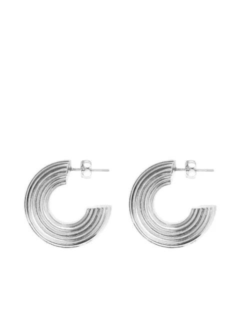 Nassimoto plated-textured hoop earrings Silver NASS18SL