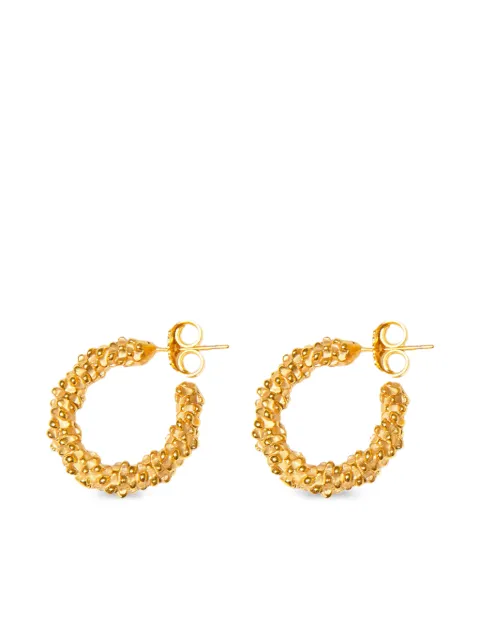 Nassimoto Quinn textured hoop earrings Gold NASS07GOL